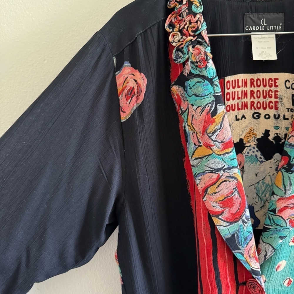 Vintage Carole Little Moulin Rouge French Jacket size 4 - Picture 7 of 13